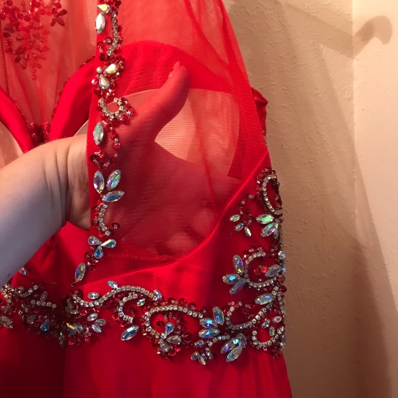 Rachel Allan Red Pageant Dress - Picture 8 of 8